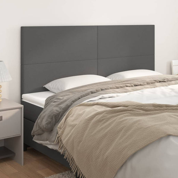 vidaXL Headboard Grey 160x5x118/128 cm Faux Leather