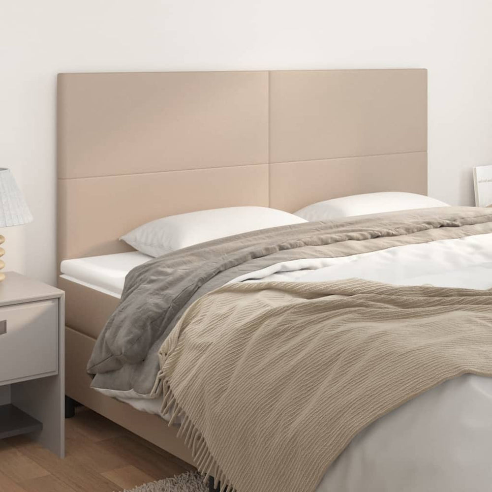 vidaXL Headboard Cappuccino 160x5x118/128 cm Faux Leather