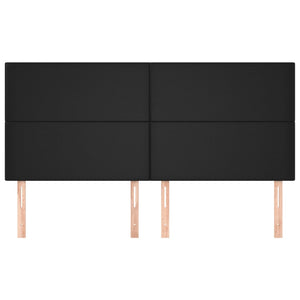 vidaXL Headboard Black 180x5x118/128 cm Faux Leather