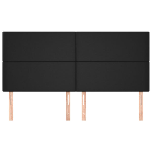 vidaXL Headboard Black 180x5x118/128 cm Faux Leather