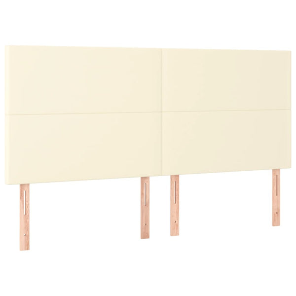 vidaXL Headboard Cream 180x5x118/128 cm Faux Leather