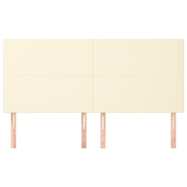 vidaXL Headboard Cream 180x5x118/128 cm Faux Leather