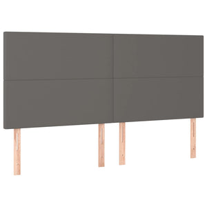 vidaXL Headboard Grey 180x5x118/128 cm Faux Leather