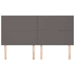 vidaXL Headboard Grey 180x5x118/128 cm Faux Leather