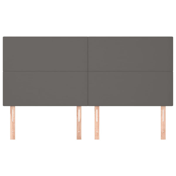 vidaXL Headboard Grey 180x5x118/128 cm Faux Leather