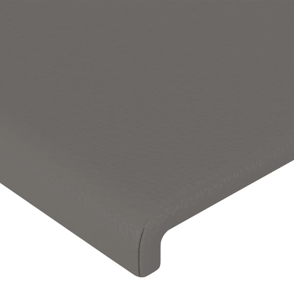vidaXL Headboard Grey 180x5x118/128 cm Faux Leather