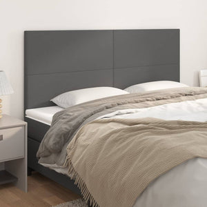 vidaXL Headboard Grey 180x5x118/128 cm Faux Leather