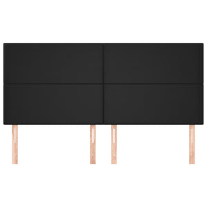 vidaXL Headboard Black 200x5x118/128 cm Faux Leather