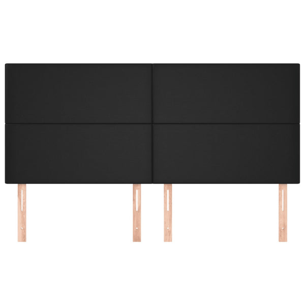 vidaXL Headboard Black 200x5x118/128 cm Faux Leather