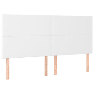vidaXL Headboard White 200x5x118/128 cm Faux Leather