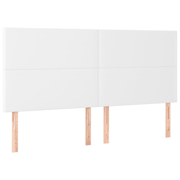 vidaXL Headboard White 200x5x118/128 cm Faux Leather