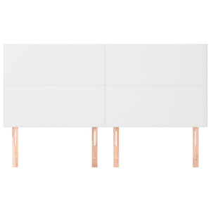 vidaXL Headboard White 200x5x118/128 cm Faux Leather