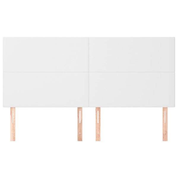 vidaXL Headboard White 200x5x118/128 cm Faux Leather