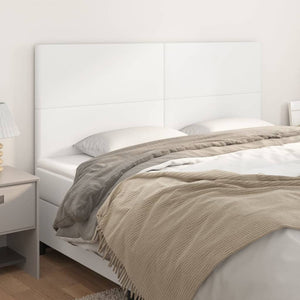vidaXL Headboard White 200x5x118/128 cm Faux Leather