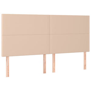 vidaXL Headboard Cappuccino 200x5x118/128 cm Faux Leather