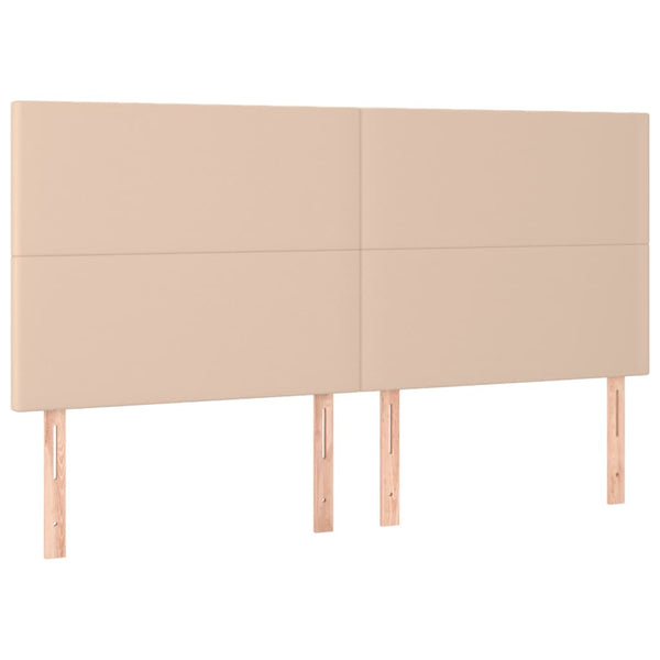 vidaXL Headboard Cappuccino 200x5x118/128 cm Faux Leather