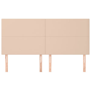 vidaXL Headboard Cappuccino 200x5x118/128 cm Faux Leather