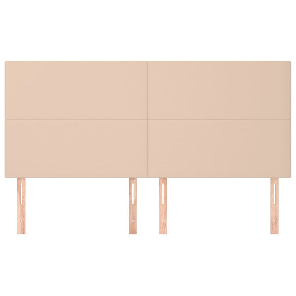 vidaXL Headboard Cappuccino 200x5x118/128 cm Faux Leather