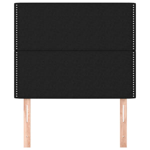 vidaXL Headboard Black 80x5x118/128 cm Fabric