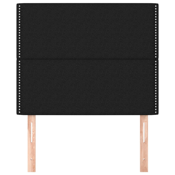 vidaXL Headboard Black 80x5x118/128 cm Fabric
