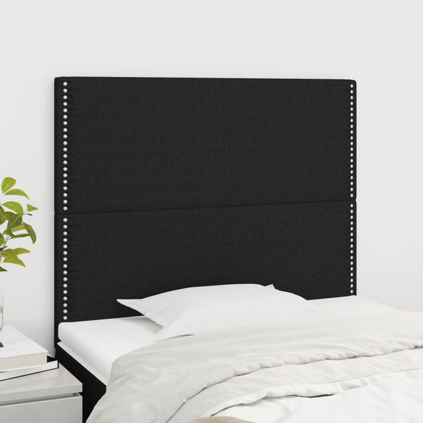 vidaXL Headboard Black 80x5x118/128 cm Fabric