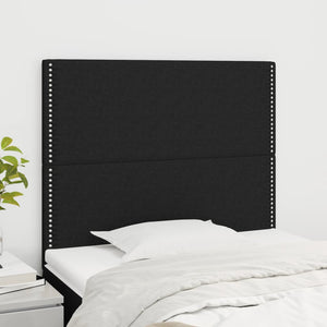 vidaXL Headboard Black 90x5x118/128 cm Fabric