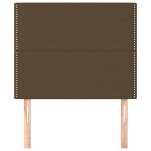 vidaXL Headboard Dark Brown 90x5x118/128 cm Fabric