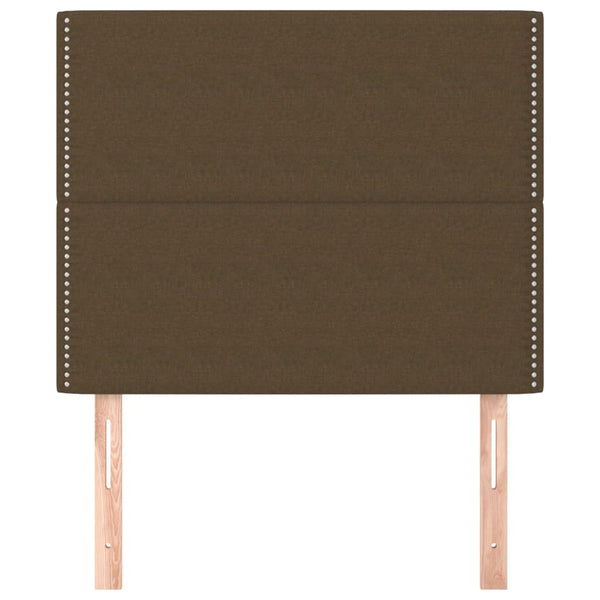 vidaXL Headboard Dark Brown 90x5x118/128 cm Fabric
