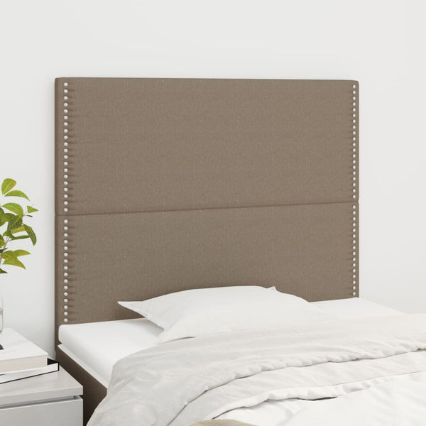 vidaXL Headboard Taupe 90x5x118/128 cm Fabric