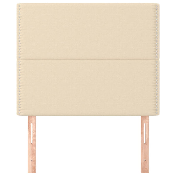 vidaXL Headboard Cream 90x5x118/128 cm Fabric