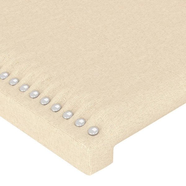 vidaXL Headboard Cream 90x5x118/128 cm Fabric