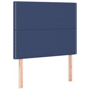 vidaXL Headboard Blue 90x5x118/128 cm Fabric