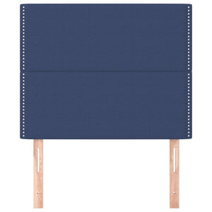 vidaXL Headboard Blue 90x5x118/128 cm Fabric
