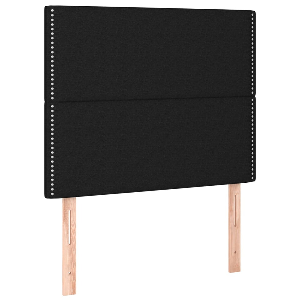vidaXL Headboard Black 100 x 5 x 118/128 cm Fabric