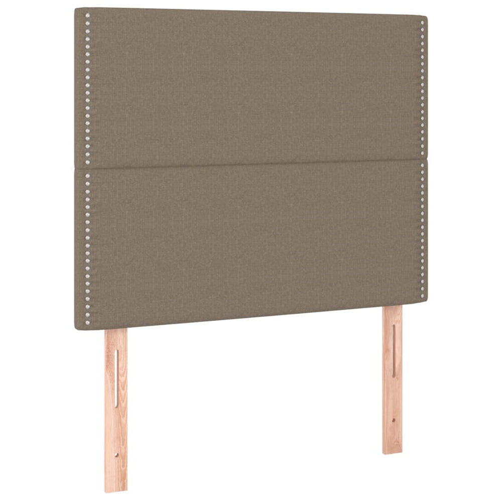 vidaXL Headboard Taupe 100x5x118/128 cm Fabric
