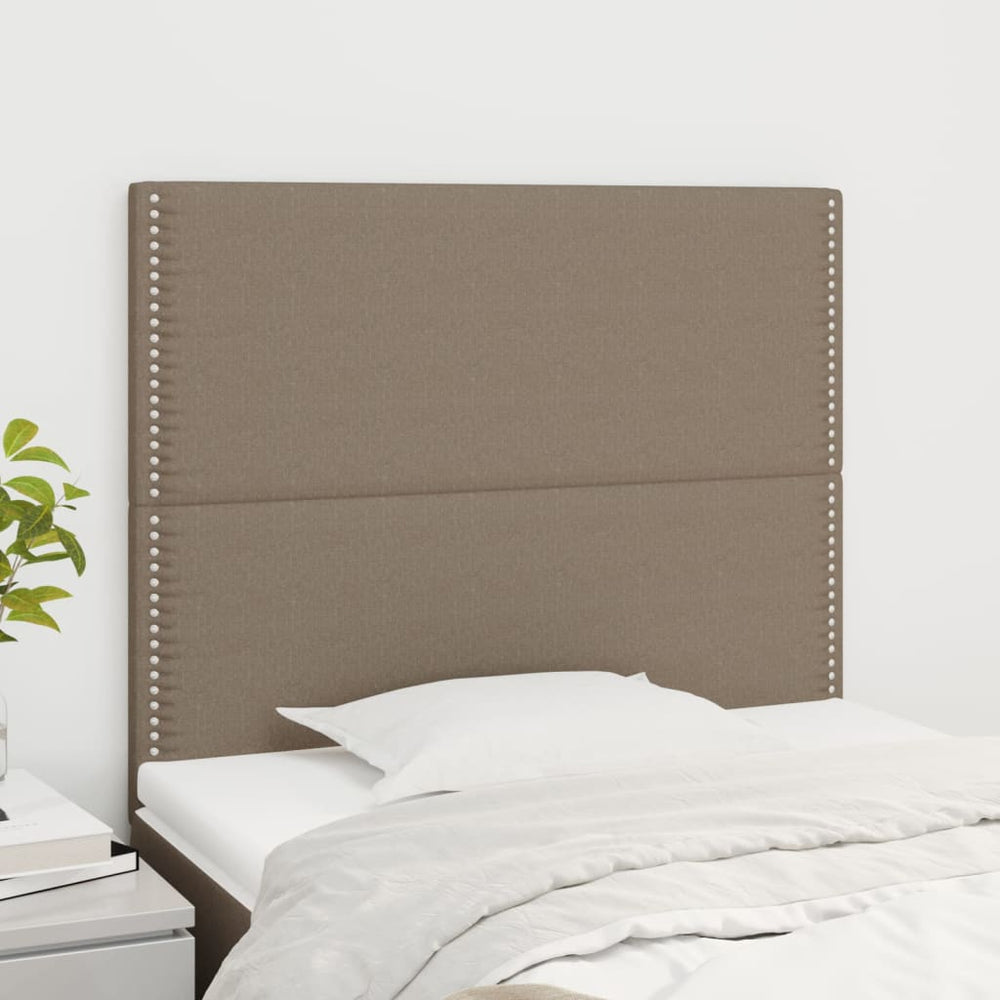 vidaXL Headboard Taupe 100x5x118/128 cm Fabric