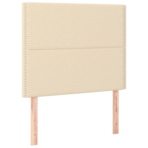 vidaXL Headboard Cream 100x5x118/128 cm Fabric