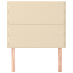 vidaXL Headboard Cream 100x5x118/128 cm Fabric