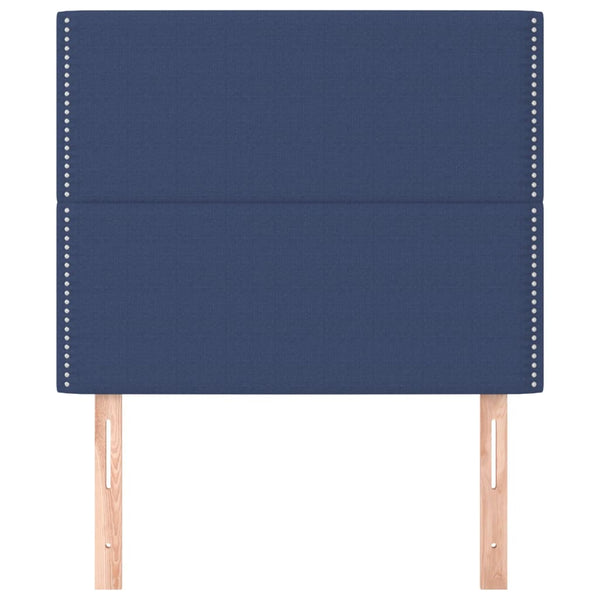 vidaXL Headboard Blue 100 x 5 x 118/128 cm Fabric