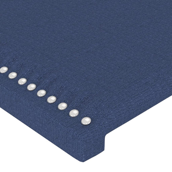 vidaXL Headboard Blue 100 x 5 x 118/128 cm Fabric