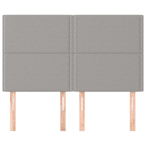 vidaXL Headboard Light Gray 144x5x118/128 cm Fabric
