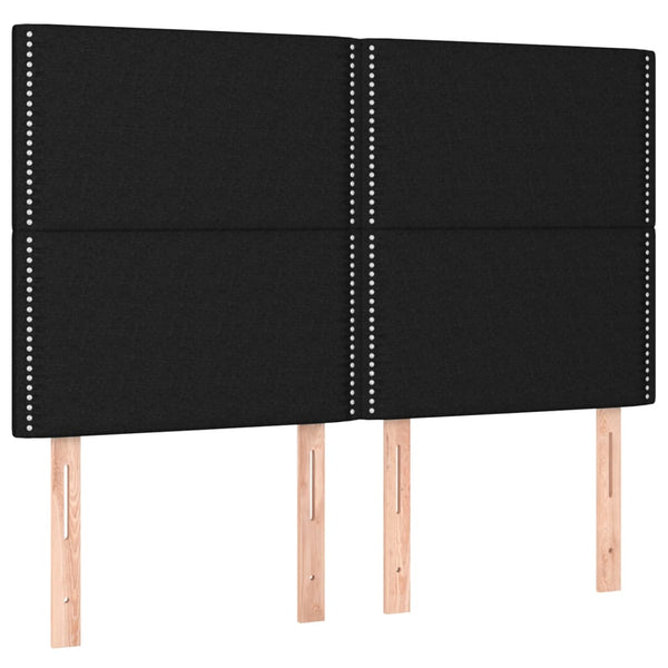 vidaXL Headboard Black 144x5x118/128 cm Fabric