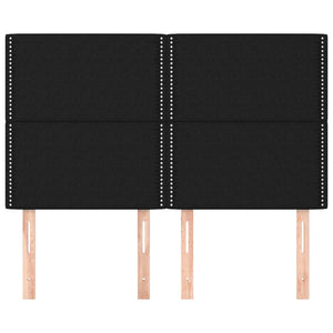 vidaXL Headboard Black 144x5x118/128 cm Fabric
