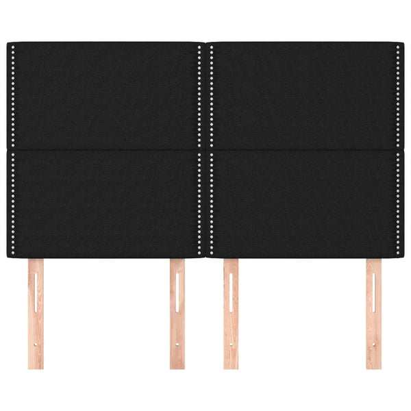 vidaXL Headboard Black 144x5x118/128 cm Fabric