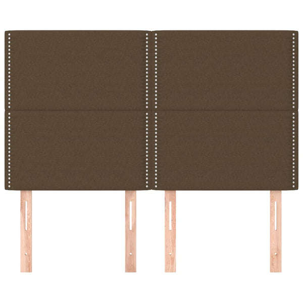 vidaXL Headboard Dark Brown 144x5x118/128 cm Fabric