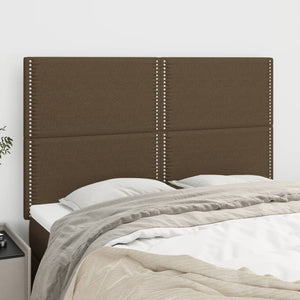 vidaXL Headboard Dark Brown 144x5x118/128 cm Fabric
