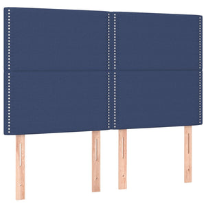 vidaXL Headboard Blue 144x5x118/128 cm Fabric