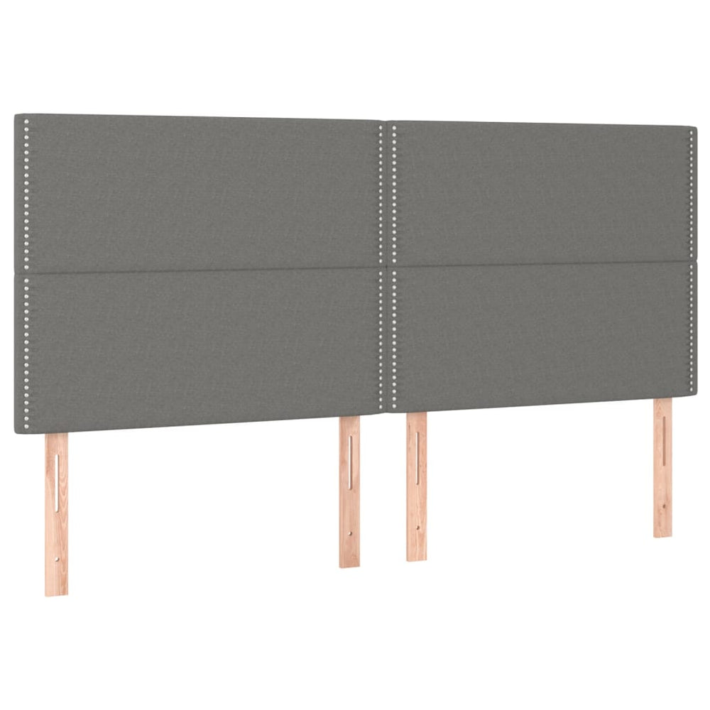 vidaXL Headboard Dark Grey 160 x 5 x 118/128 cm Fabric
