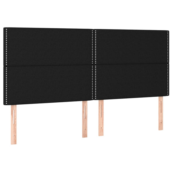 vidaXL Headboard Black 160 x 5 x 118/128 cm Fabric