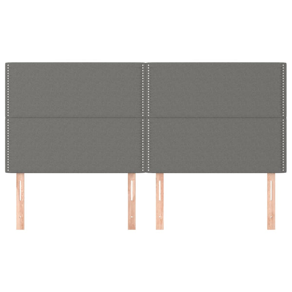 vidaXL Headboard Dark Grey 180 x 5 x 118/128 cm Fabric